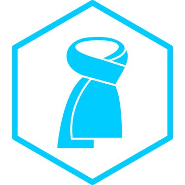 Tek bir mavi ve beyaz simgenin vektör illüstrasyonu