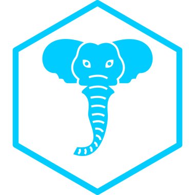 Moda tarzında izole edilmiş bir fil simgesi