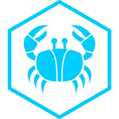 Yengeç simgesi vektör illüstrasyonu