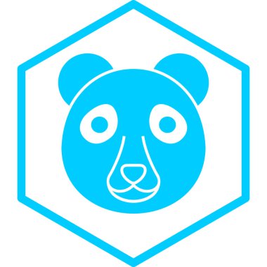 panda. Web simgesi basit illüstrasyon