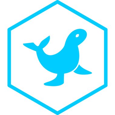 balık simgesi vektör illüstrasyonu