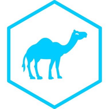 Moda tarzı izole edilmiş arkaplanda deve simgesi