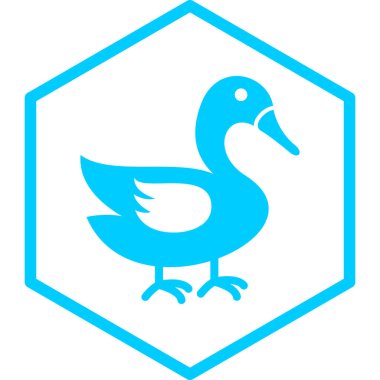 ördek simgesi vektör illüstrasyonu