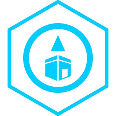 Bir bina simgesinin vektör illüstrasyonu