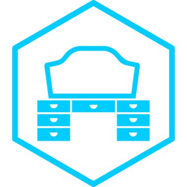 Mobilya. Web simgesi basit illüstrasyon