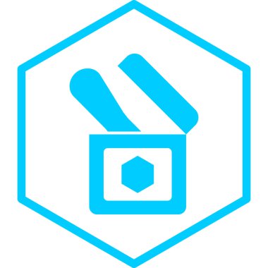 Kutu. Web simgesi basit illüstrasyon