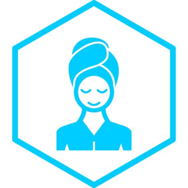 Kadın yüzü ikonu. Web için kadın avatar vektör simgelerinin basit çizimi