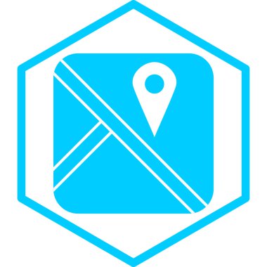 Harita. Web simgesi basit tasarım