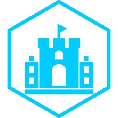 Şato. Web simgesi basit illüstrasyon