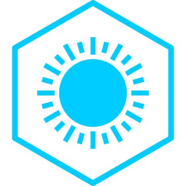 Güneş. Web simgesi basit illüstrasyon