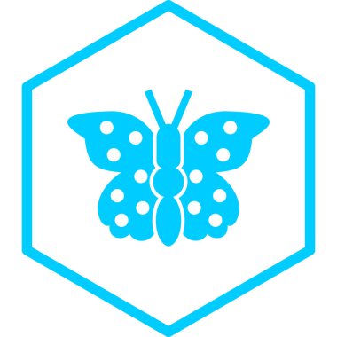 Kelebek simgesi vektör illüstrasyonu