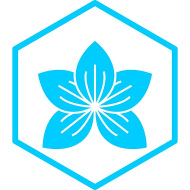 Çiçek. Web simgesi basit illüstrasyon