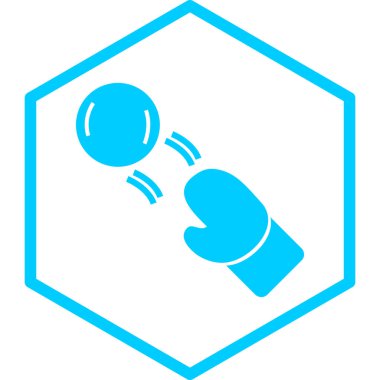 Mavi ve beyaz bir ikonun vektör illüstrasyonu