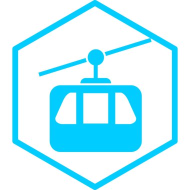 Bir tren simgesinin vektör illüstrasyonu