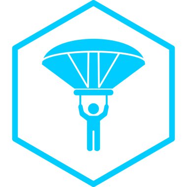 Paraşütlü bir adamın vektör çizimi