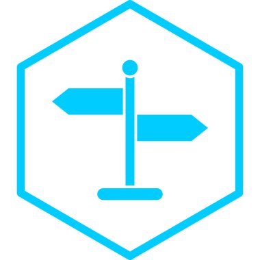 Yön ok simgesi, vektör illüstrasyonu