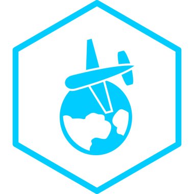 uçak ikonu vektör illüstrasyonu