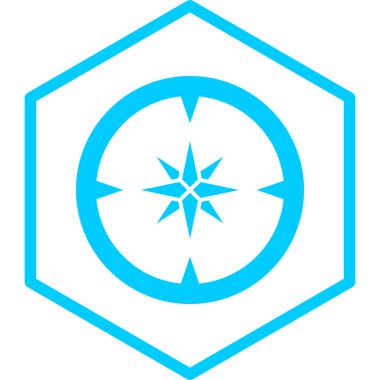 Pusula. Web simgesi basit illüstrasyon