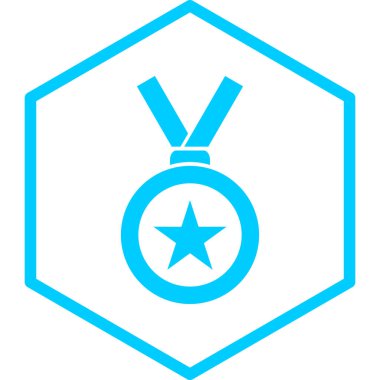 Madalya. Web simgesi basit illüstrasyon