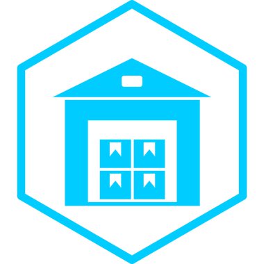 Depo. Web simgesi basit illüstrasyon