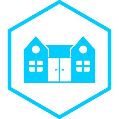 Ev. Web simgesi basit illüstrasyon