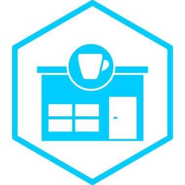 kahve fincanı simgesi, vektör illüstrasyonu