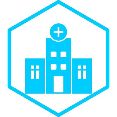 Hastane binası. Basit illüstrasyon