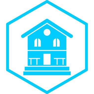 Ev. Web simgesi basit illüstrasyon