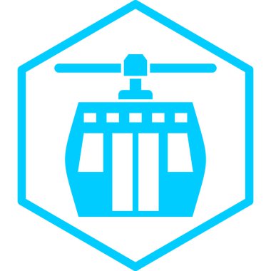 Bir tren simgesinin vektör illüstrasyonu