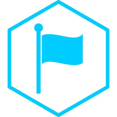 bayrak ikonu vektör illüstrasyonu