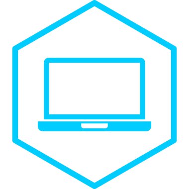 laptop vektör simgesi modern basit illüstrasyon