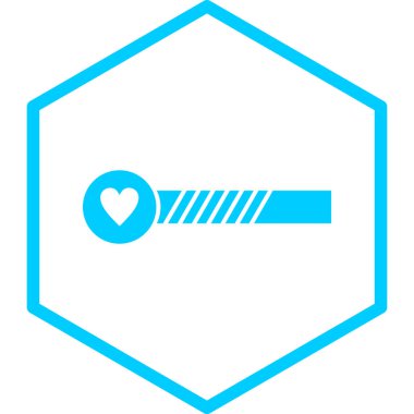 Kalp. Web simgesi basit illüstrasyon