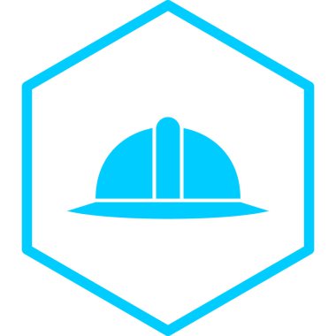 Miğfer. Web simgesi basit illüstrasyon