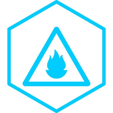 Yangın. Web simgesi basit illüstrasyon