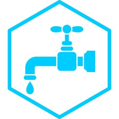 Musluk ikonu. Web için basit musluk vektör simgeleri çizimi