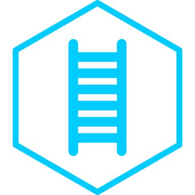 Bir merdiven simgesinin vektör çizimi