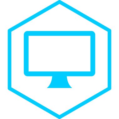 Monitör. Web simgesi basit illüstrasyon