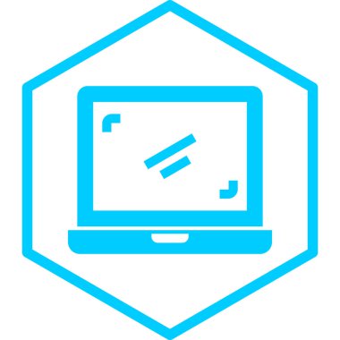 laptop vektör simgesi modern basit illüstrasyon