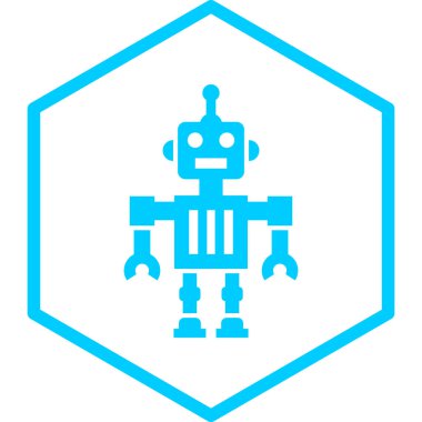 Robot simgesi, vektör çizimi