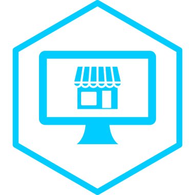 İnternetten alışveriş. Basit resimleme