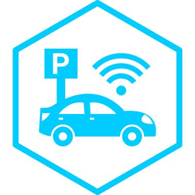 Araba park kutsal kişilerin resmi, vektör çizim