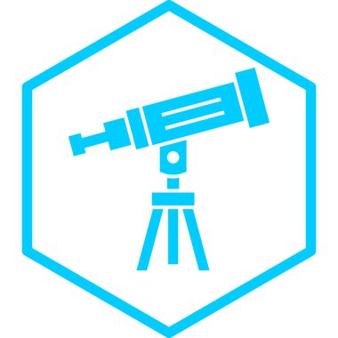 Teleskop. Web simgesi basit illüstrasyon