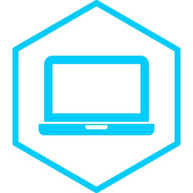 laptop vektör simgesi modern basit illüstrasyon