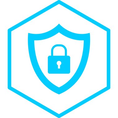 Kalkan. Web simgesi basit illüstrasyon