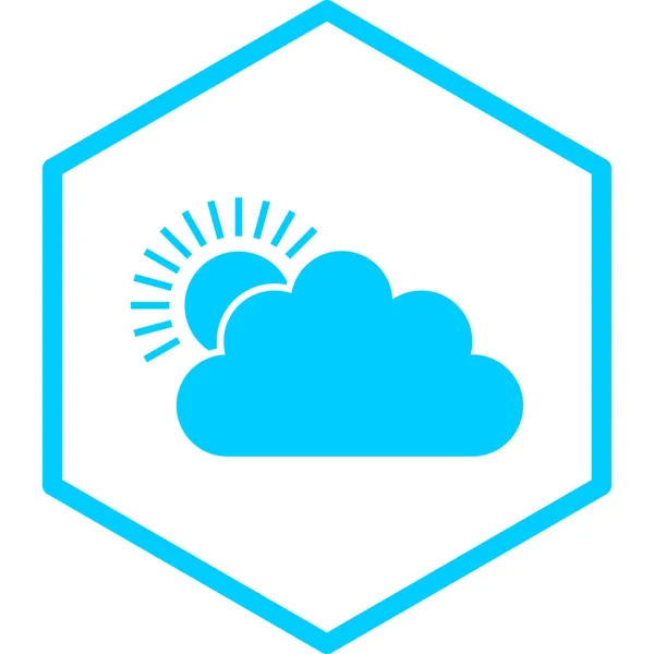 Nube Icono Web Ilustración Simple — Vector de stock