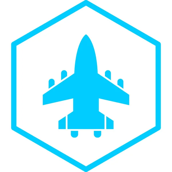Avión Icono Web Ilustración Simple — Vector de stock