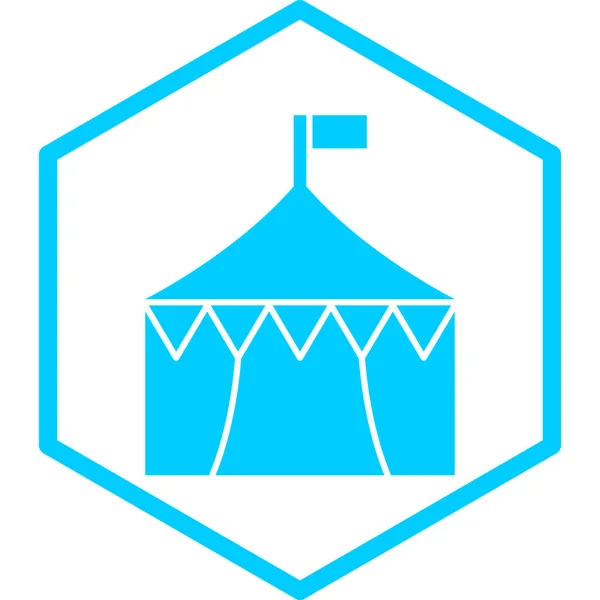 Vector Illustration Tent Icon — Stock Vector