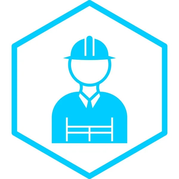 Icono Trabajador Construcción Ilustración Simple Iconos Vector Casco Constructor Para — Archivo Imágenes Vectoriales