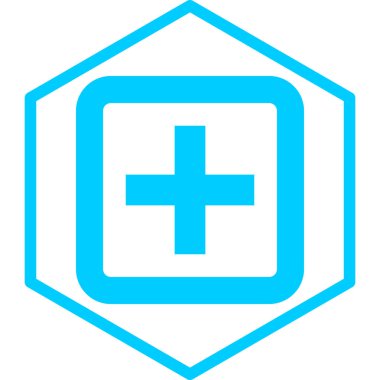 Hastane. Web simgesi basit illüstrasyon