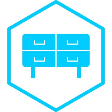 Mobilya. Web simgesi basit illüstrasyon